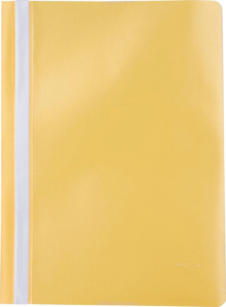 snelhechtmap, ft A4, PP, pak van 5 stuks by Pergamy in Yellow – product photo