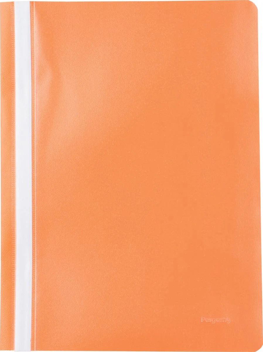 snelhechtmap, ft A4, PP, pak van 5 stuks de Pergamy en Orange – photo produit