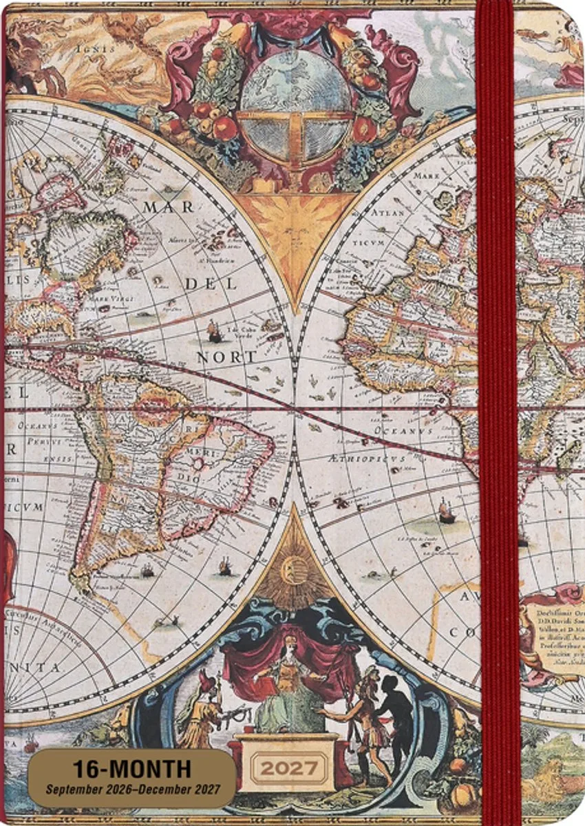 2027 Old World Weekly Planner (16 Months, Sept 2026 to Dec 2027) de Peter Pauper en Multicolore – photo produit