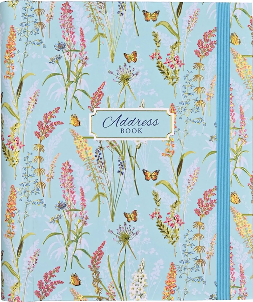 Adresboek Peter Pauper - Blooms and Butterflies - met elastieksluiting - Large 16x21 cm von Peter Pauper in Grün – Produktfoto