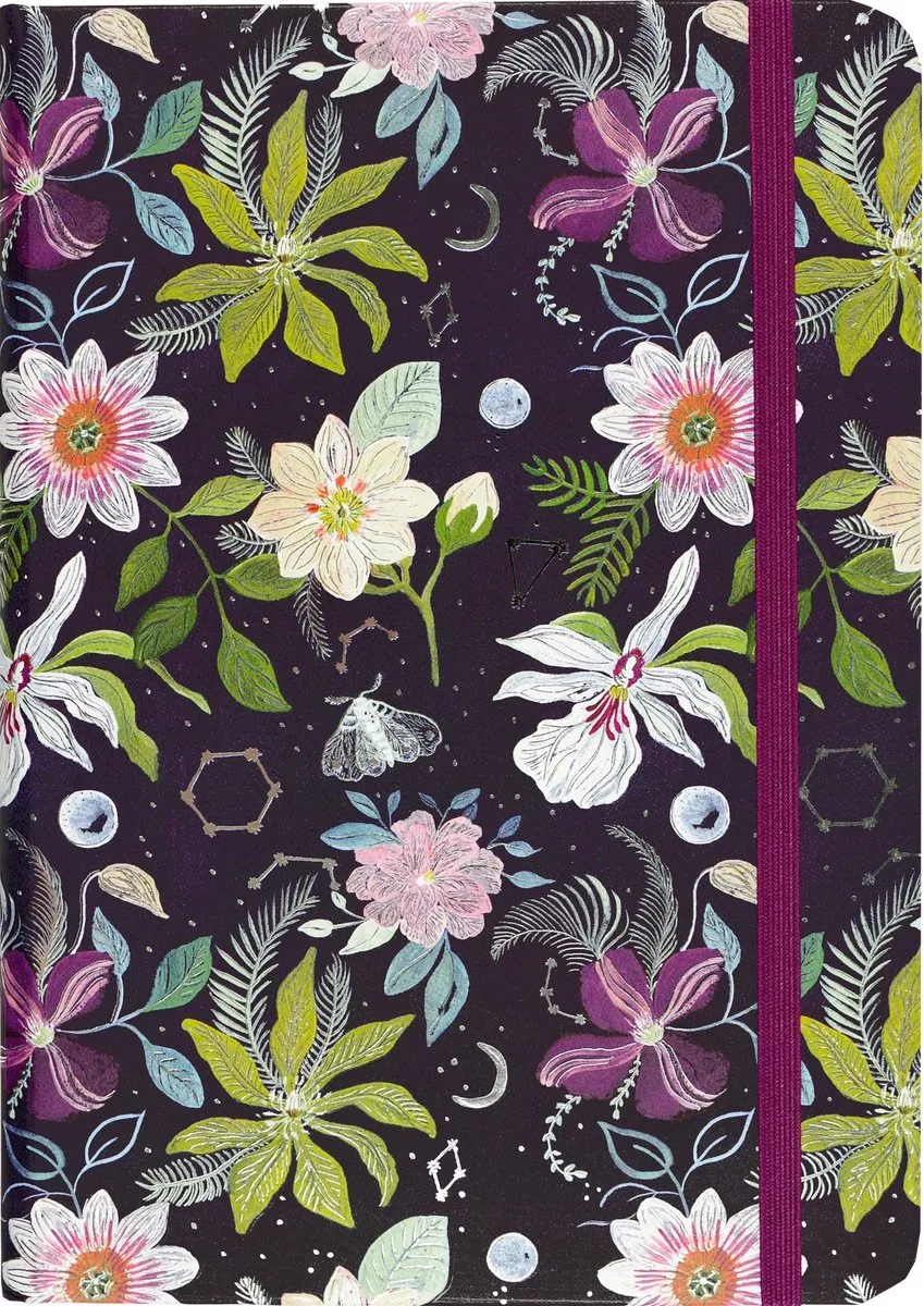 compacte notitieboek - Celestial Garden - met elastieksluiting - 13x18 cm fra Peter Pauper i Flerfarvet – produktbillede