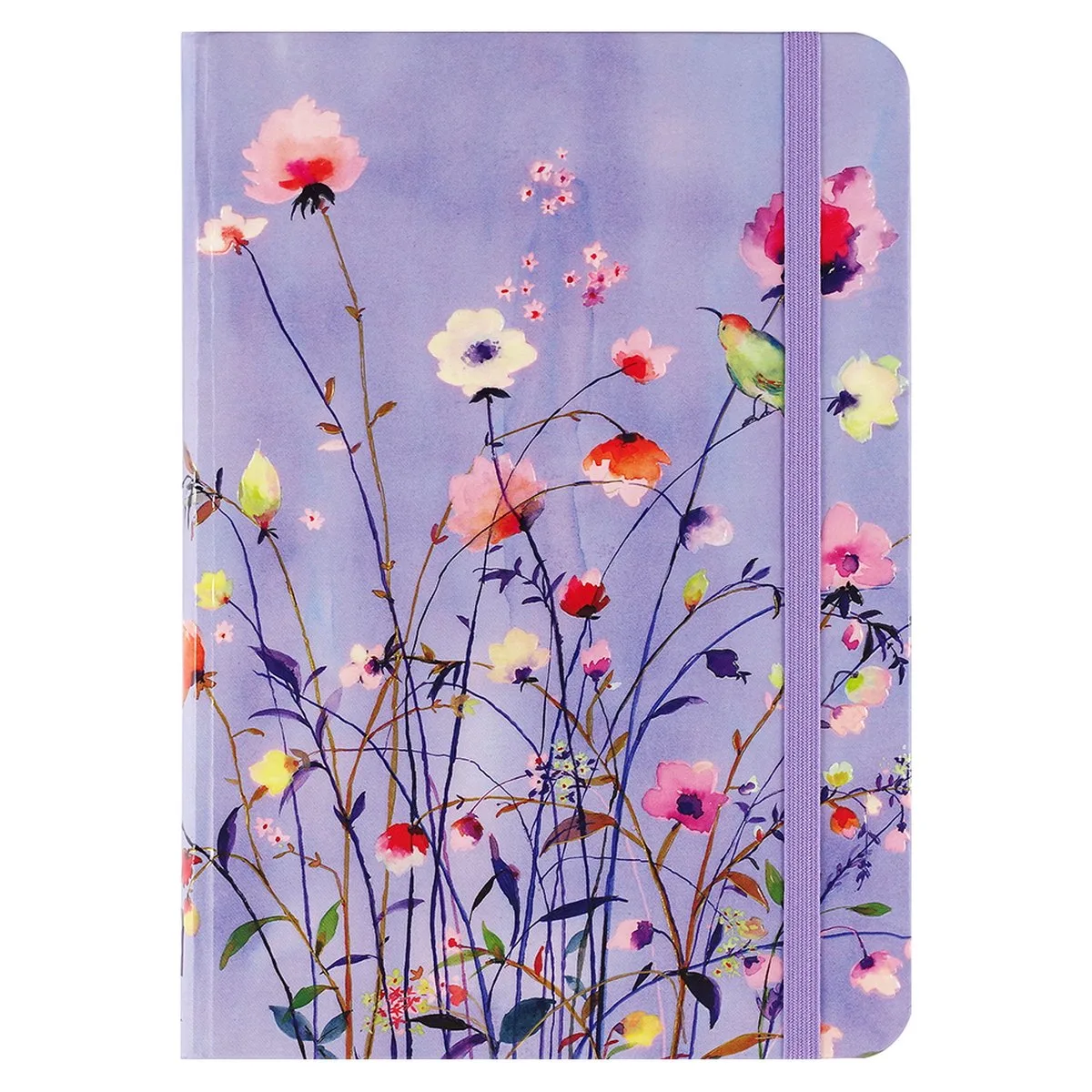 compacte notitieboek - Lavender Wildflowers - met elastieksluiting - 13x18 cm von Peter Pauper in Mehrfarbig – Produktfoto