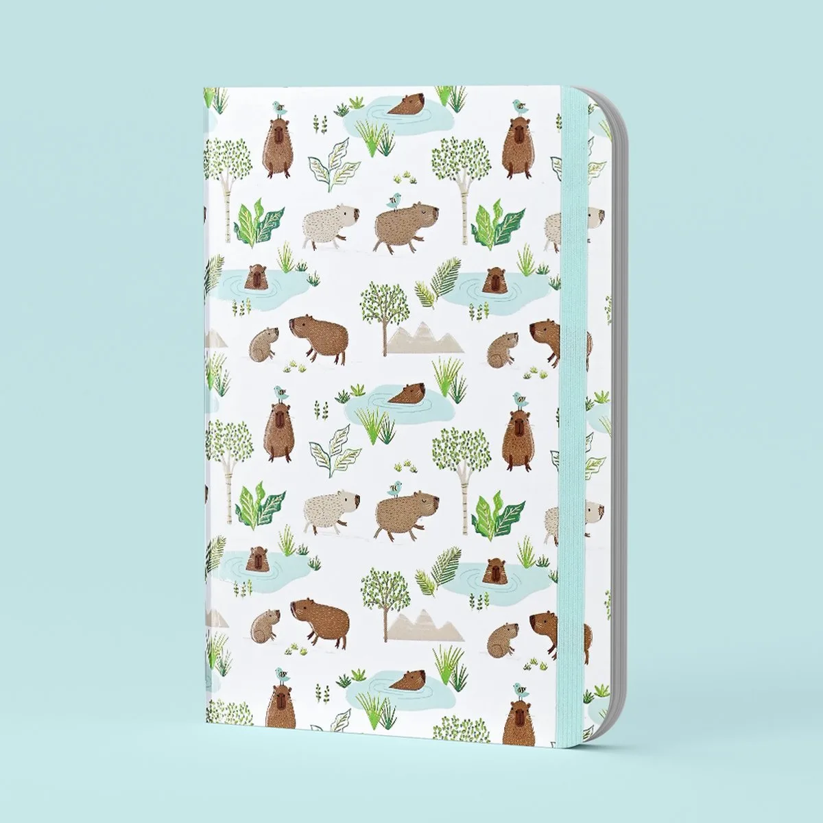 Mid size notitieboek Peter Pauper The Capybara Life från Peter Pauper i Flerfärgad – produktbild
