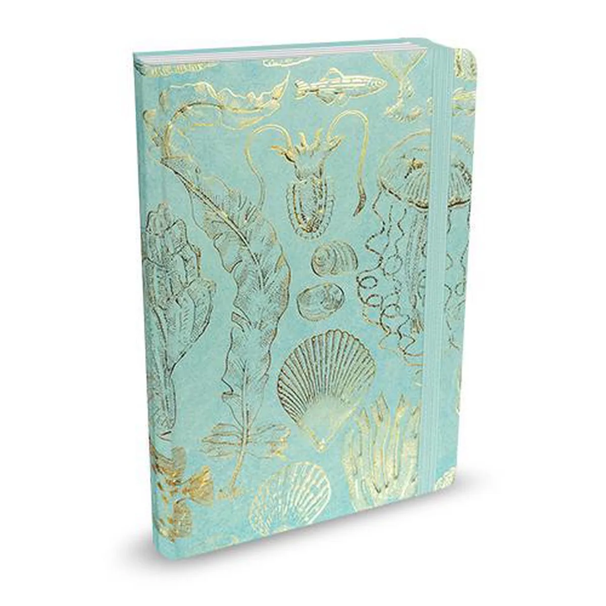 Mid Size notitieboek - Sealife Sketches - met elastieksluiting - 16x21 cm by Peter Pauper in Multicolour – product photo