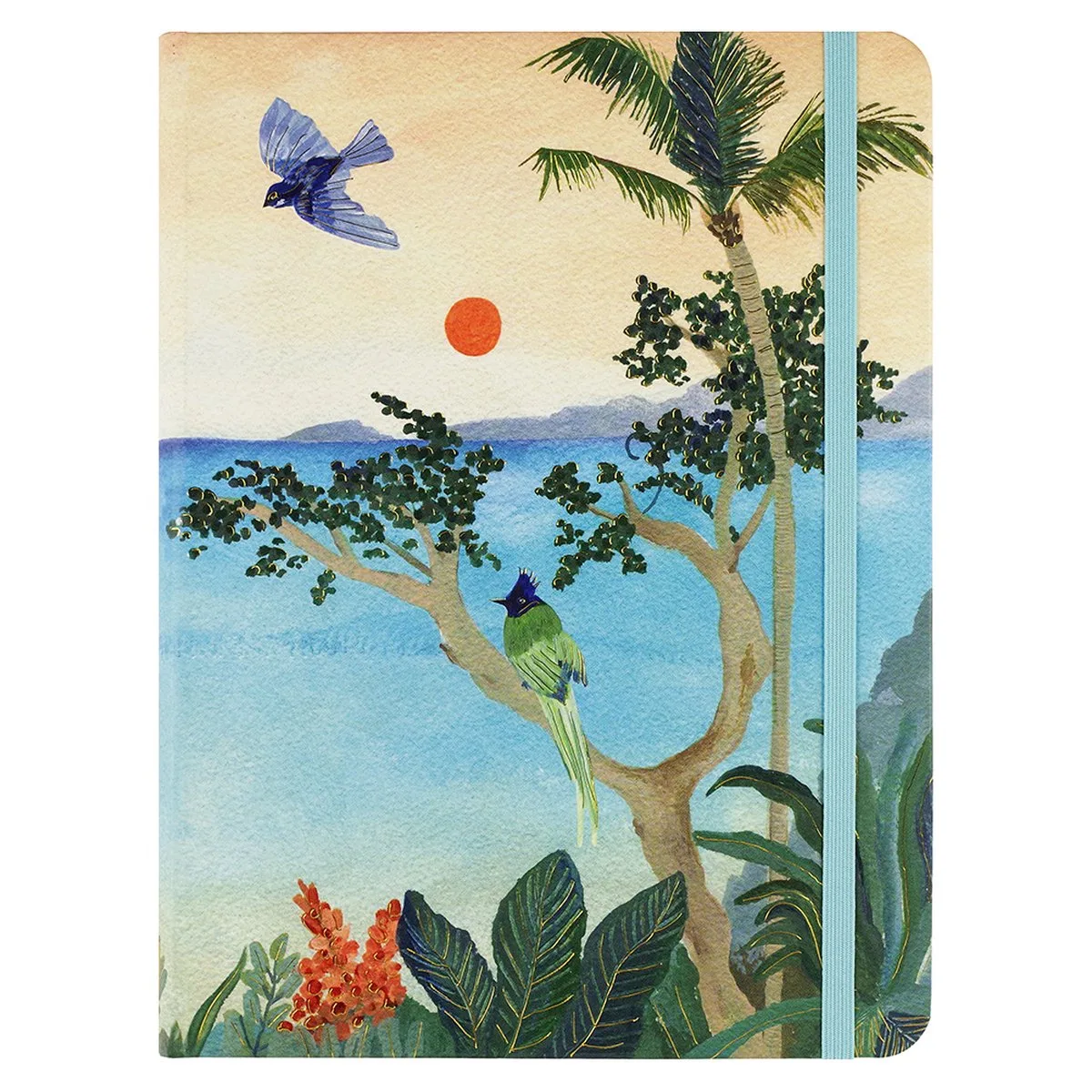 Mid Size notitieboek - Tropical Paradise - met elastieksluiting - 16x21 cm fra Peter Pauper i Flerfarvet – produktbillede