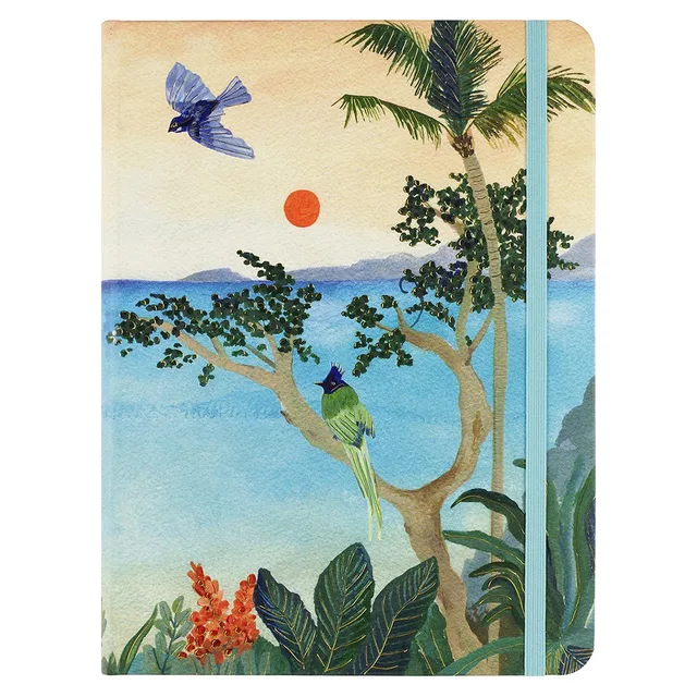 Mid Size notitieboek - Tropical Paradise - met elastieksluiting - 16x21 cm
