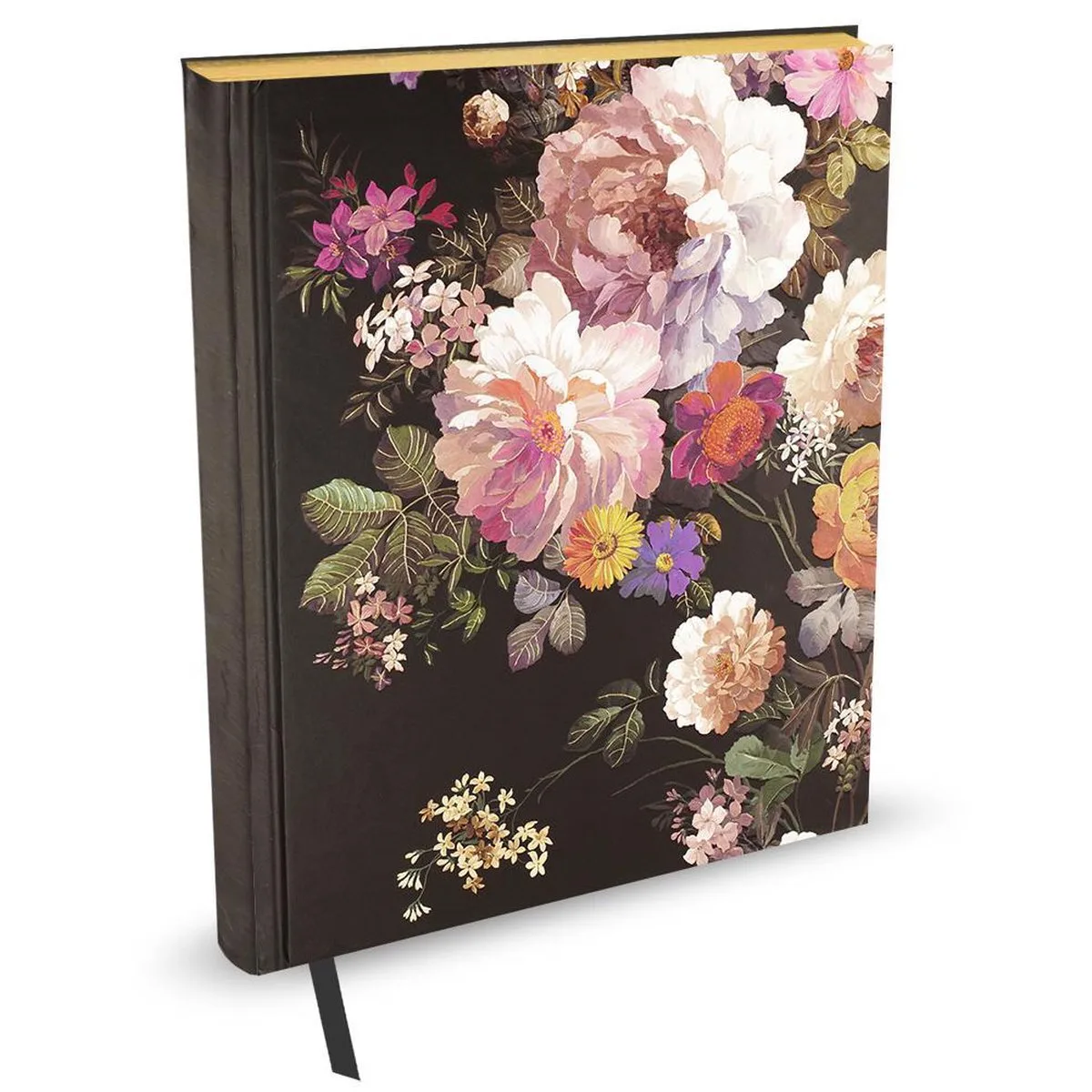 Oversize notitieboek - Midnight Floral - 18x23 cm fra Peter Pauper i Flerfarvet – produktbillede
