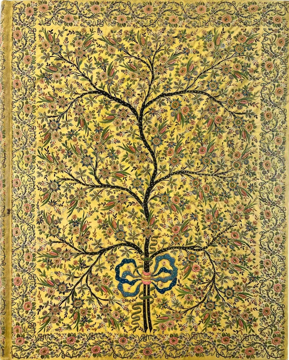 Oversize notitieboek - Silk Tree of Life - met leeslint - 18x23 cm fra Peter Pauper i Flerfarvet – produktbillede