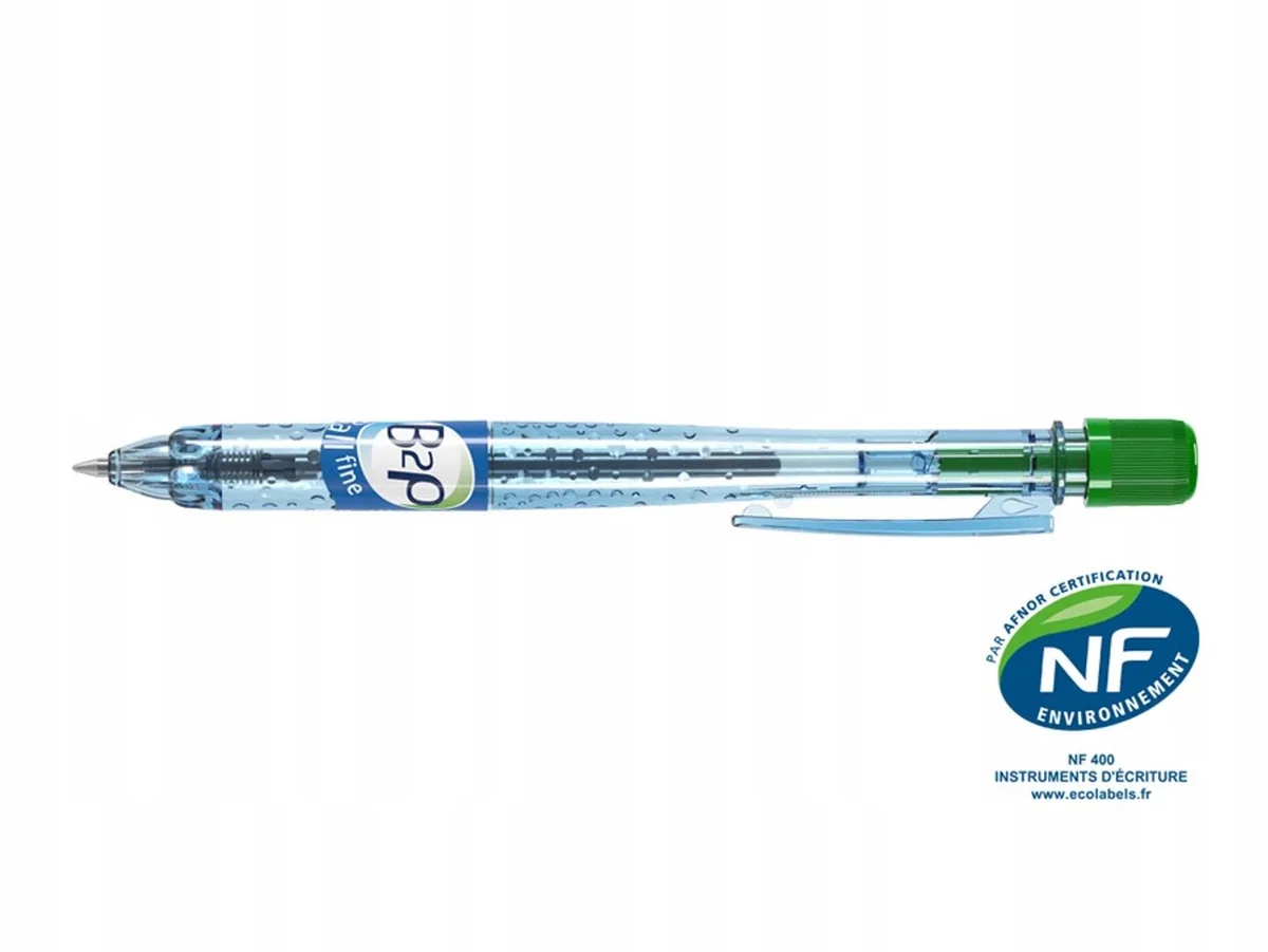 B2P Ball Begreen - Groene balpen met 0.7mm fine punt de Pilot en Transparent – photo produit