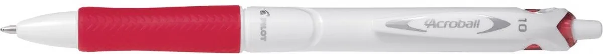 balpen Acroball Pure White von Pilot in Rot – Produktfoto