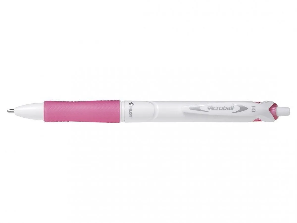 balpen Acroball Pure White de Pilot en Rose – photo produit