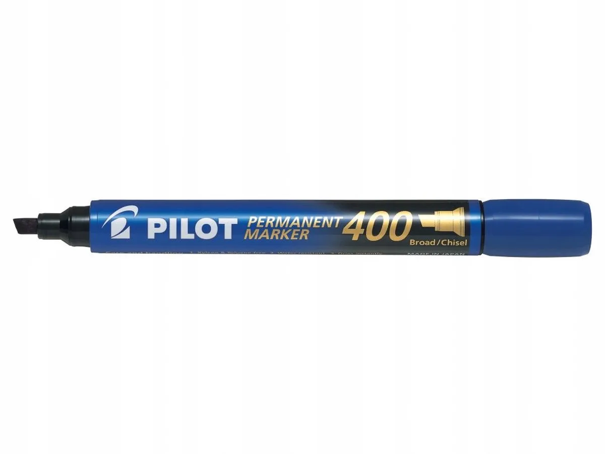 Blauwe Permanente Marker met Schuine Punt 4mm - Sneldrogend & Watervast fra Pilot i Blå – produktbillede