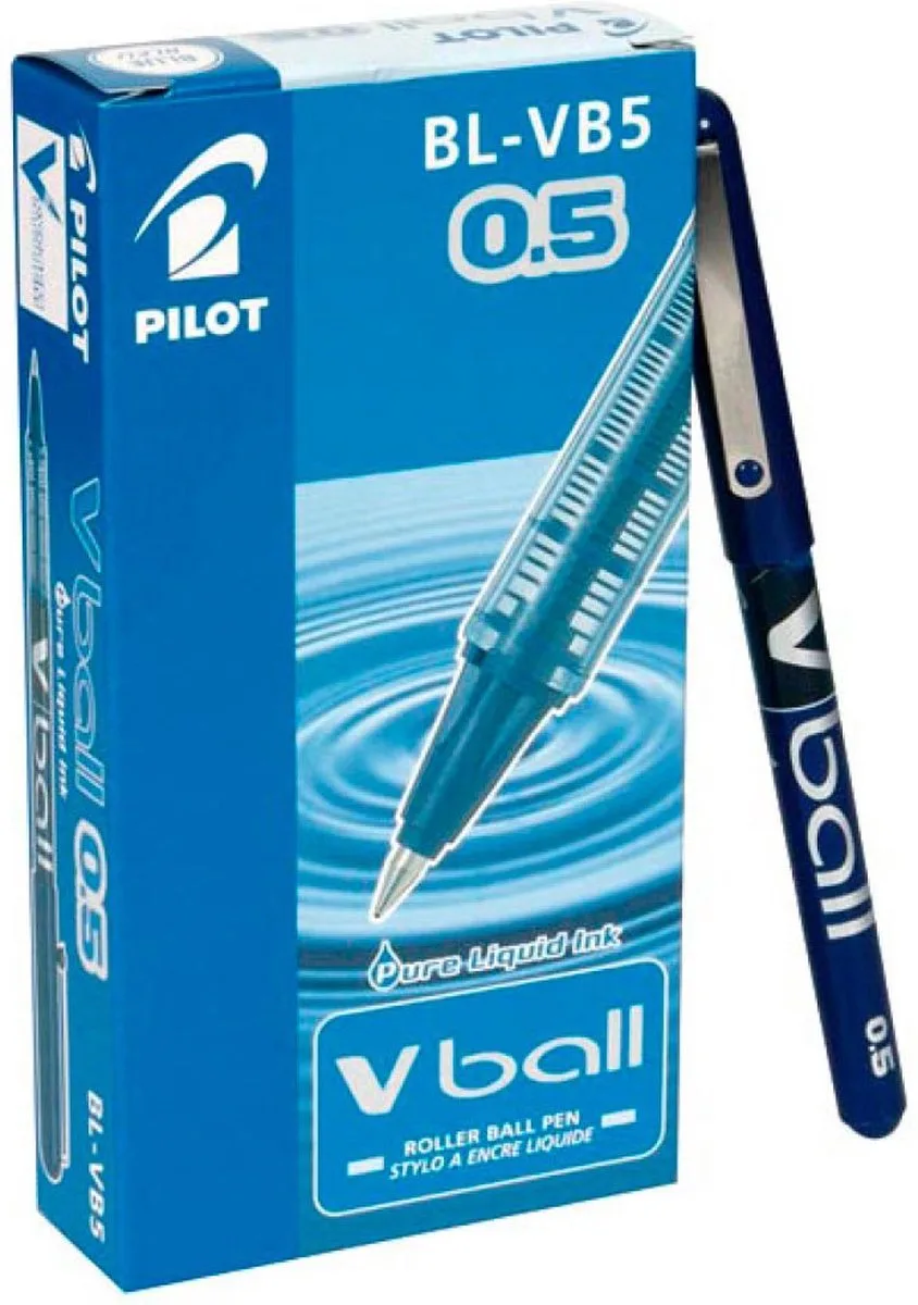 Boligrafo de tinta líquida Pilot Roller V-Ball 0,3 mm (12 Stuks) van Pilot in Blauw – productfoto
