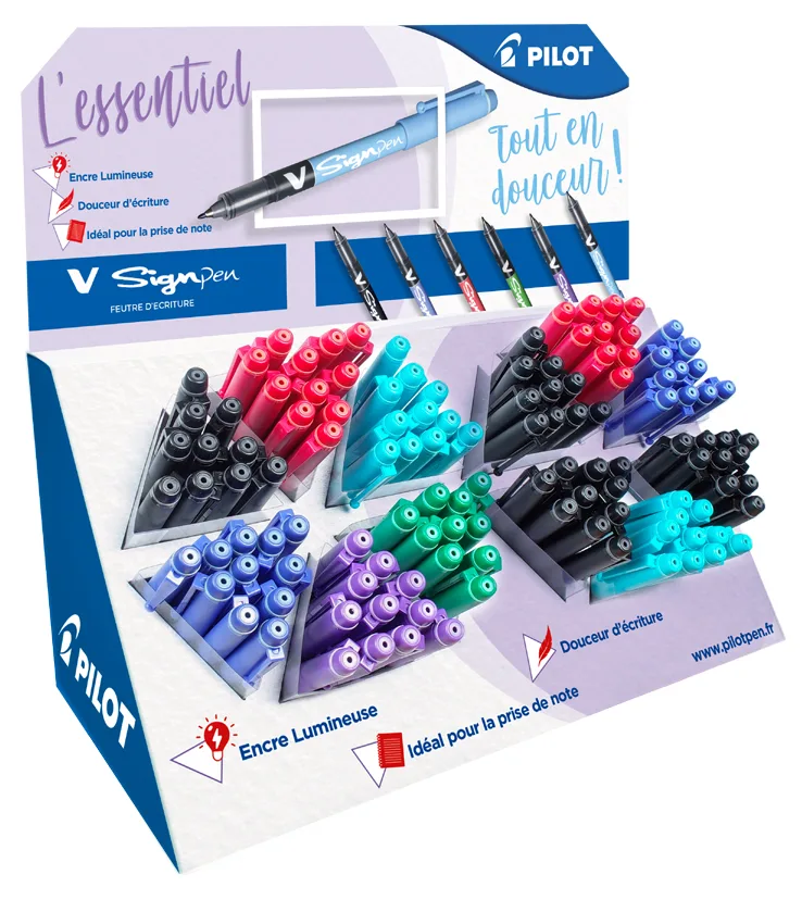 Faserschreiber V Sign Pen, 144er Display von Pilot – Produktfoto