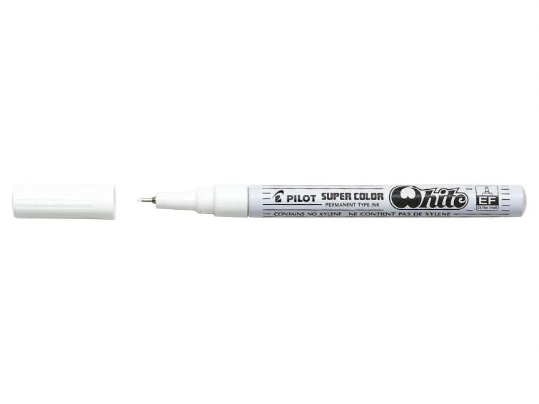Fineliner PILOT Super Color extra fijn wit van Pilot – productfoto