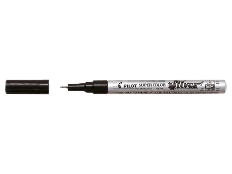 Fineliner PILOT Super Color extra fijn zilver van Pilot – productfoto
