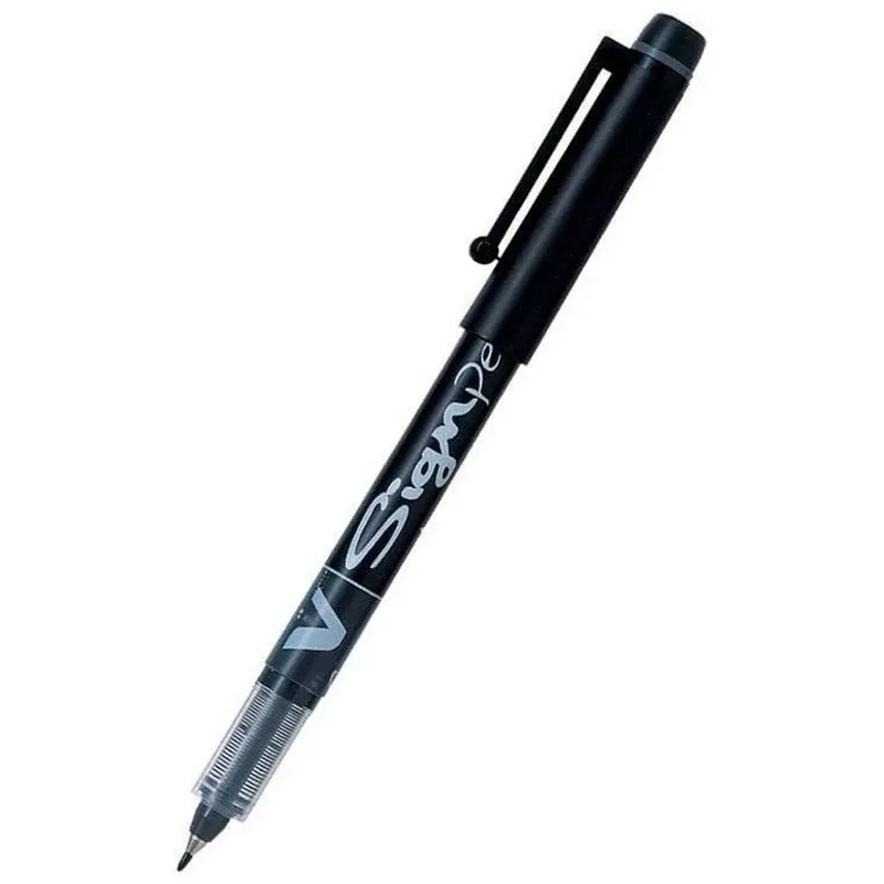 Fineliner PILOT V Signpen fijn zwart van Pilot – productfoto 4 van 5