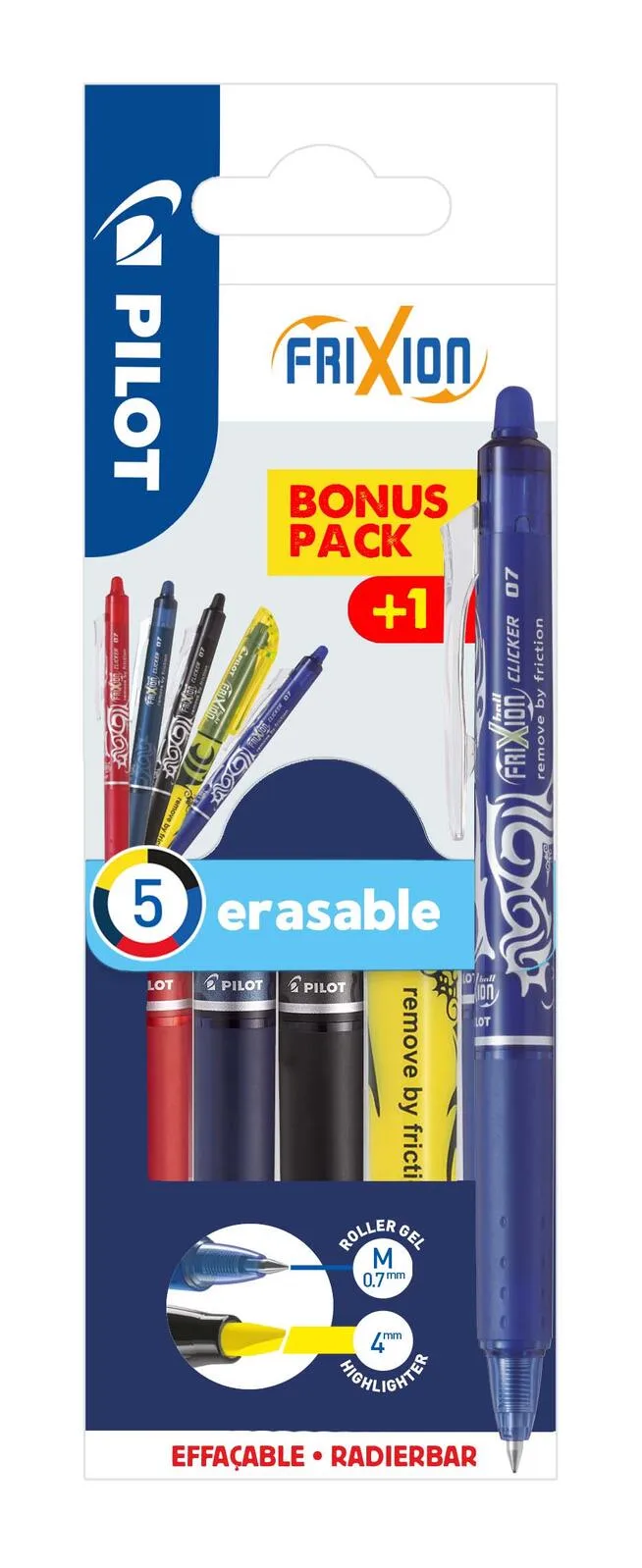 FRIXION ball CLICKER Tintenroller 0.4 mm Mehrfarbig de Pilot – photo produit