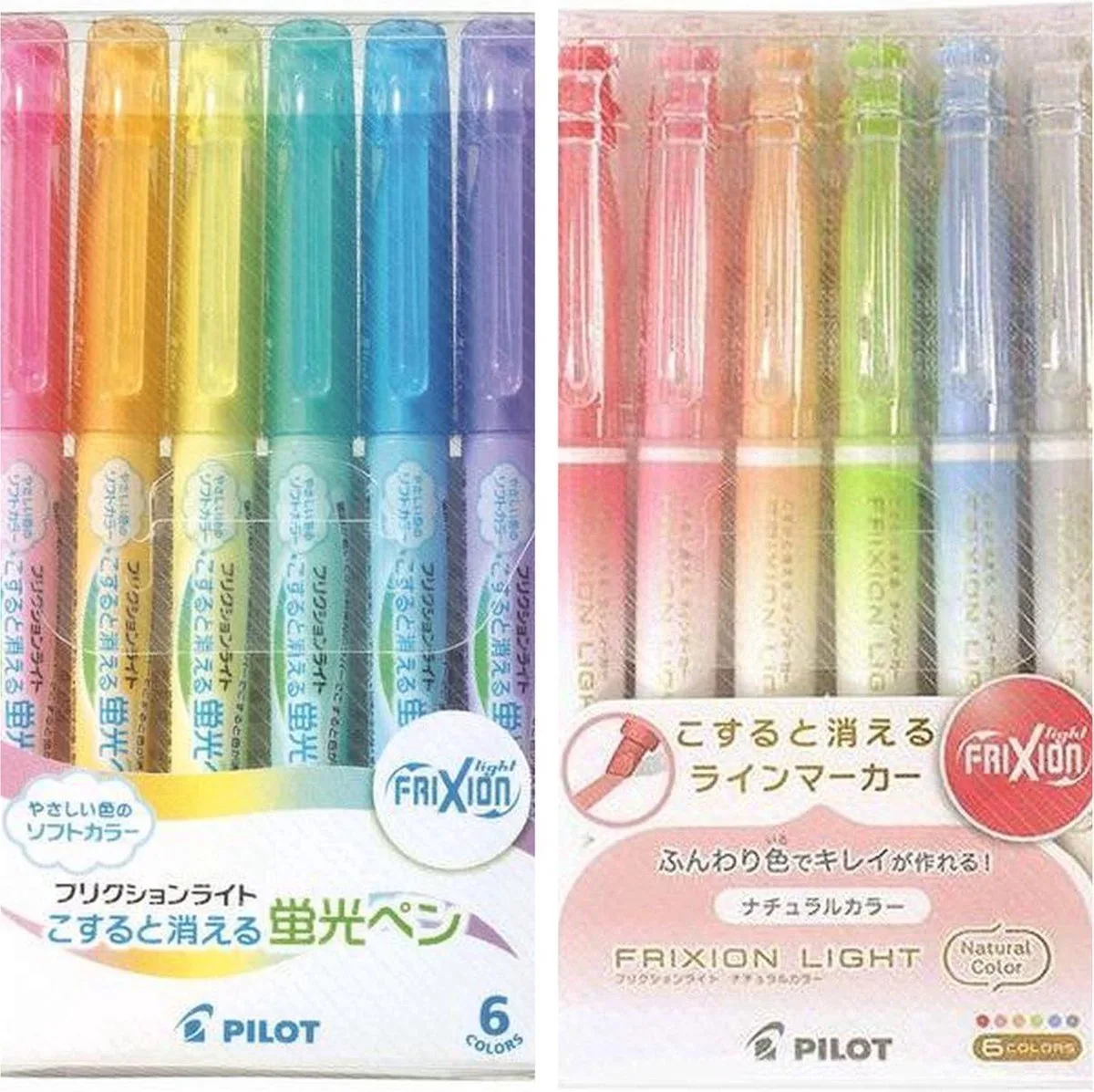 Frixion Light Soft + Natural Colour Uitwisbare Highlighters 12 Colours + een Luxe Zipperbag fra Pilot i Ddiverse – produktbillede