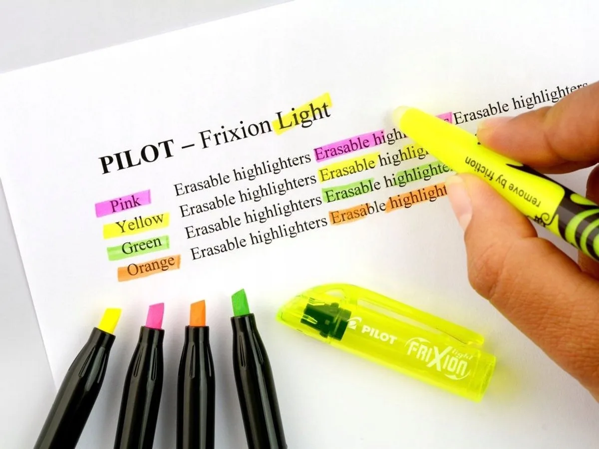Frixion Markeerstift Set - 5 Kleuren van Pilot in Pastel – productfoto