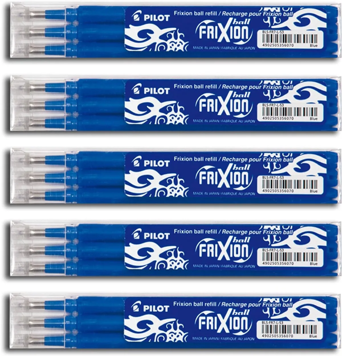 Frixion Navullingen - 15 Stuks - Uitwisbaar fra Pilot i Blå – produktbillede