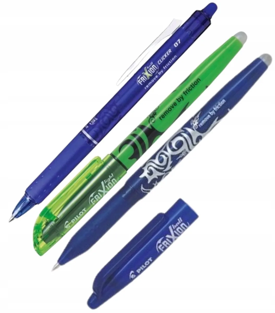 Frixion Set: Blauwe Uitwisbare Pennen & Markeerstift von Pilot in Blau – Produktfoto