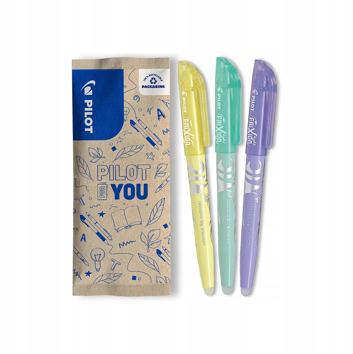 Frixion Soft Uitwisbare Markeerstiften Set (3 stuks) fra Pilot i Pastel – produktbillede