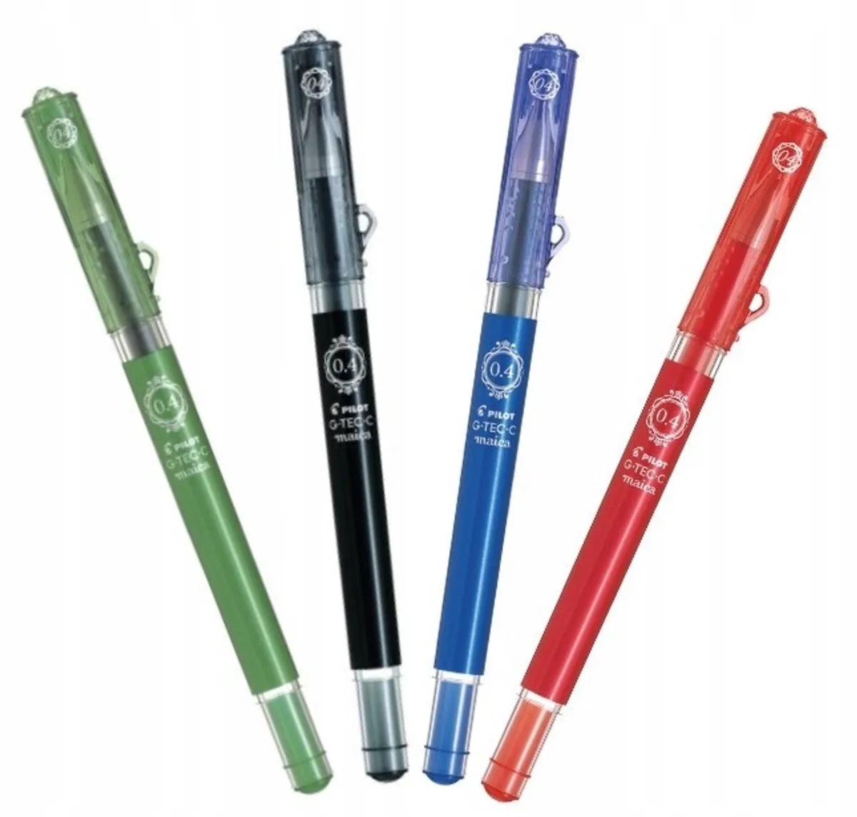 G-TEC-C Maica Gelpen Set - 4 Stuks, 0.4mm de Pilot en Noir, Bleu, Rouge, Vert – photo produit