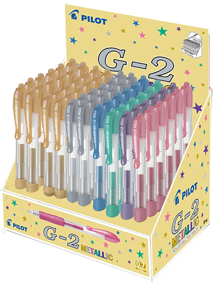 Gelschreiber G2 07 METALLIC, 60er Display by Pilot – product photo