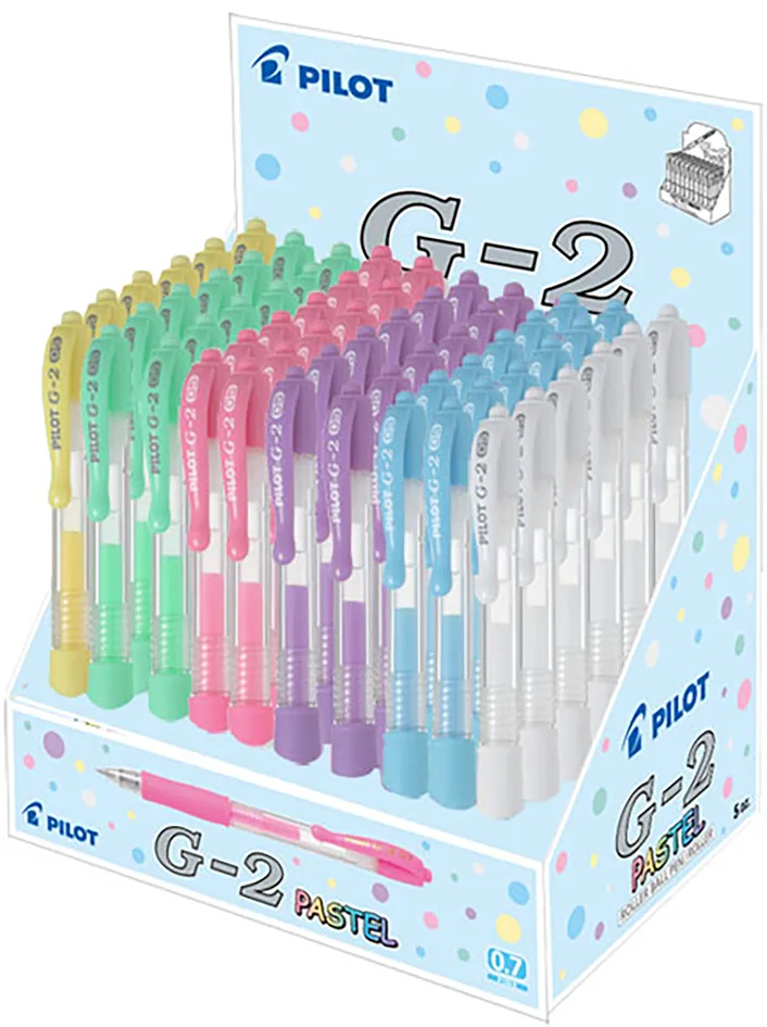 Gelschreiber G2 07 PASTELL, 60er Display fra Pilot – produktbillede