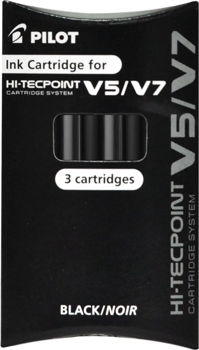 Inktpatroon pilot begreen hi-tecpoint v5/v7 | 12 stuks fra Pilot i Sort – produktbillede