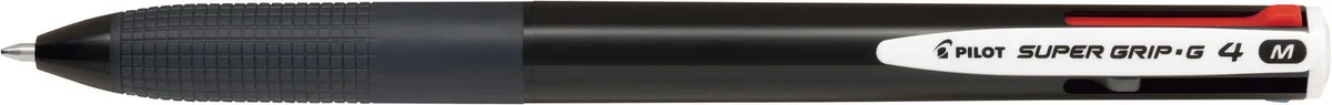 Kugelschreiber Super Grip-G4 schwarz, Schreibfarbe: Mehrfarbig fra Pilot – produktbillede