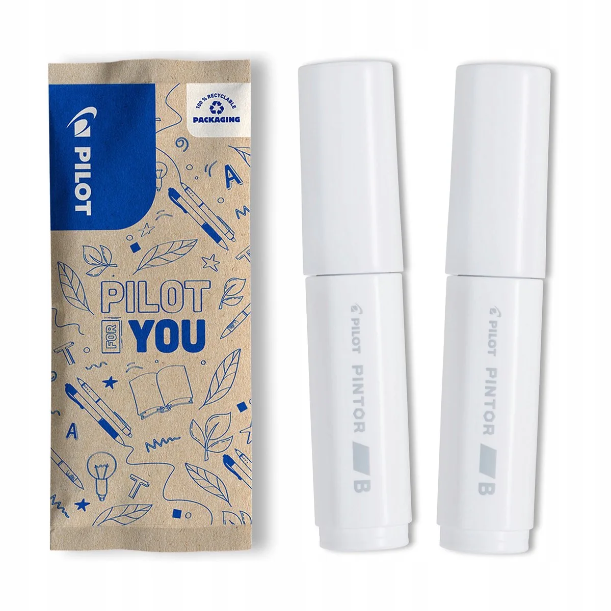 Pintor B Markers - 2x Wit - Decoratieve Verf Markers de Pilot en Zie afbeelding – photo produit