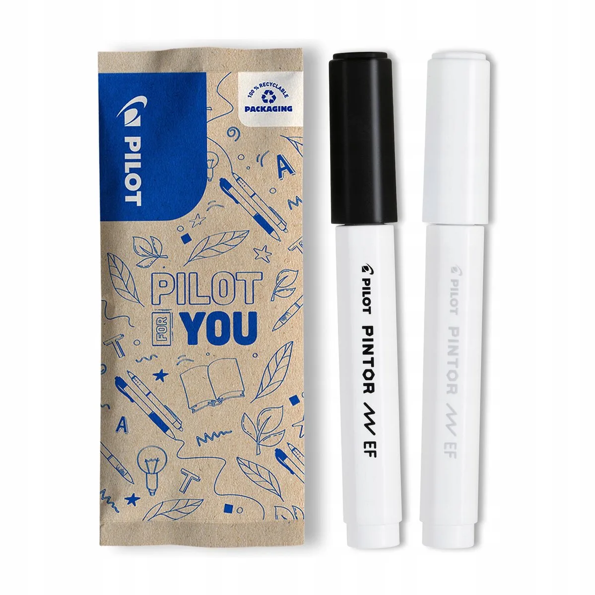 Pintor EF Verfmarker Set Wit & Zwart fra Pilot i Zie afbeelding – produktbillede