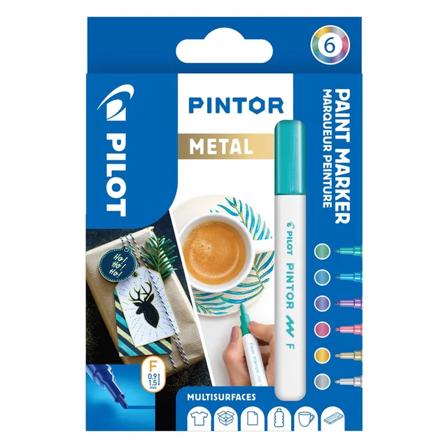 Pintor Marker Fine Metal Mix 6 colors (Fine Tip)