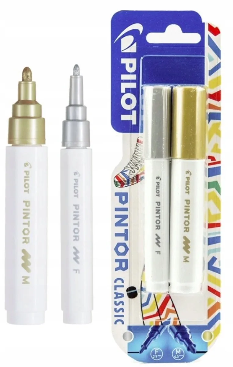 Pintor Markers goud- en zilverset - 2 stuks fra Pilot i Gold & Silver – produktbillede