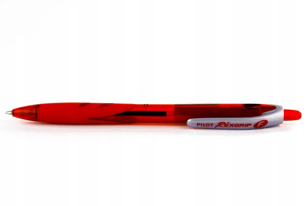 RexGrip Rode Automatische Pen met Rubberen Grip fra Pilot – produktbillede