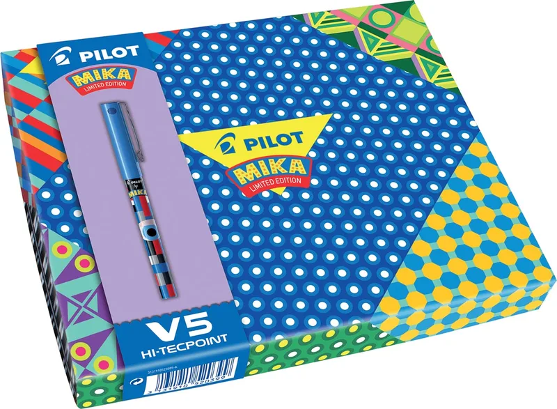 roller Hi-Tecpoint Mika Limited Edition, geschenkdoos met 6 rollers van Pilot – productfoto