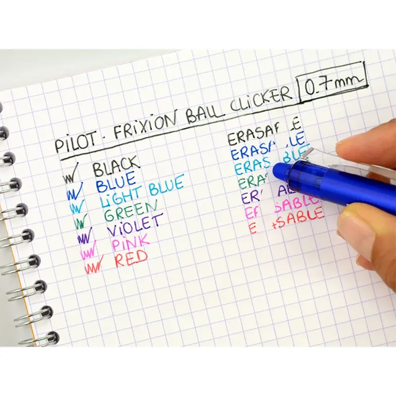 Rollerpen PILOT friXion clicker medium basis assorti Set2Go à 4 stuks van Pilot – productfoto 3 van 3
