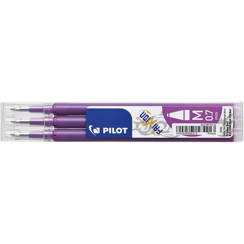 Rollerpenvulling pilot frixion bls-fr7 m paars | 12 stuks by Pilot – product photo