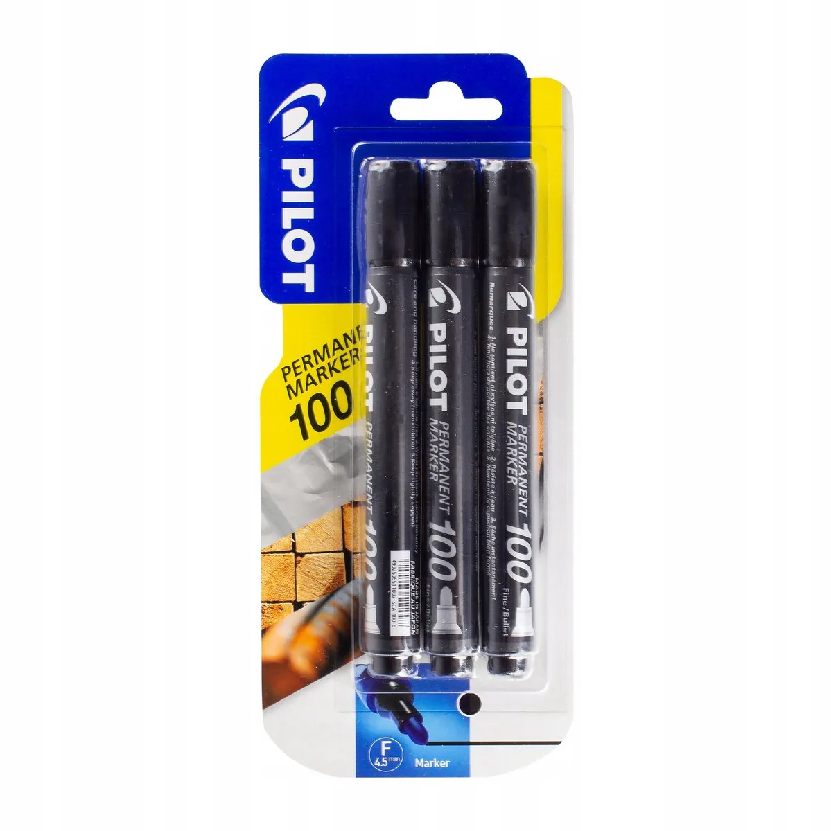 SCA-100 permanente markers - set van 3 fra Pilot i Sort – produktbillede