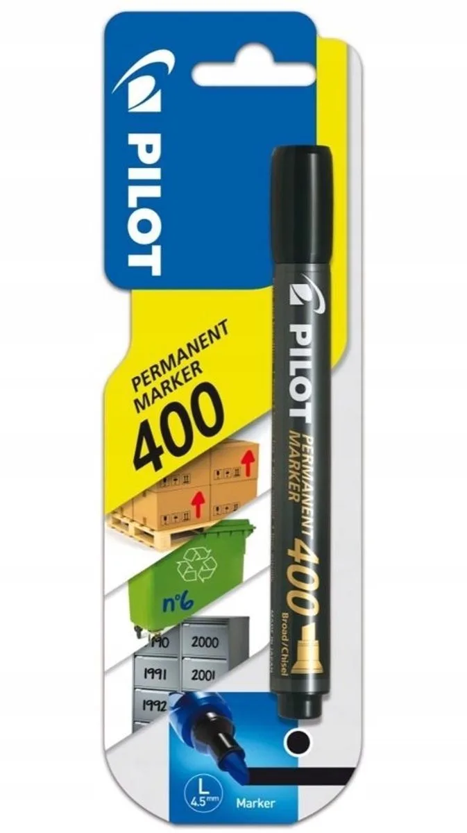 SCA-400 Permanente Marker - Schrijft 24u Zonder Dop fra Pilot i Sort – produktbillede