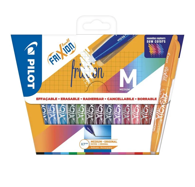 Tintenroller Frixion Ball 0.7 - alle Farben - 15er-Set, nachfüllbar, radierbar von Pilot in Mehrfarbig – Produktfoto