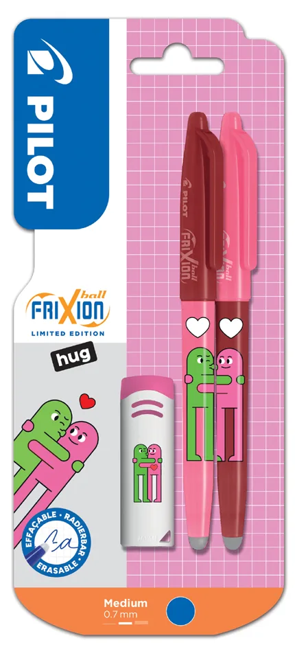 Tintenroller FRIXION BALL 07 Friends , Hug hearts by Pilot – product photo