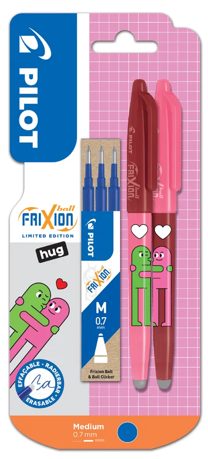 Tintenroller FRIXION BALL 07 Friends , Hug hearts von Pilot – Produktfoto