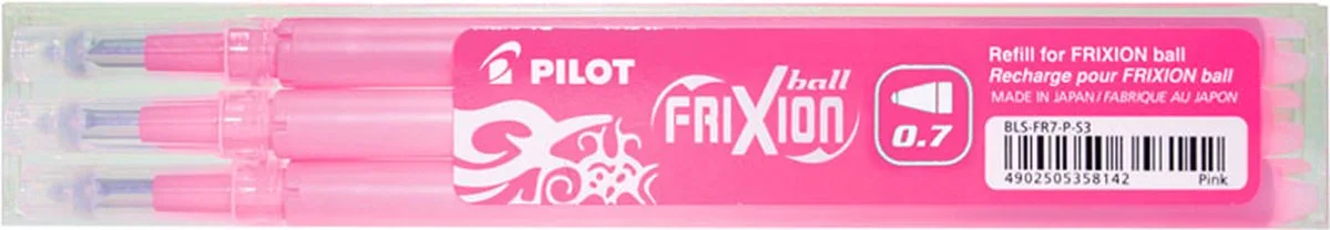 Vullingen voor Frixion Ball en Frixion Clicker 12 stuks by Pilot in Pink – product photo