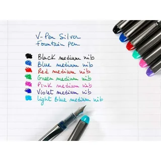 Vulpen Pilot Vpen medium zilver/blauw van Pilot – productfoto 5 van 5