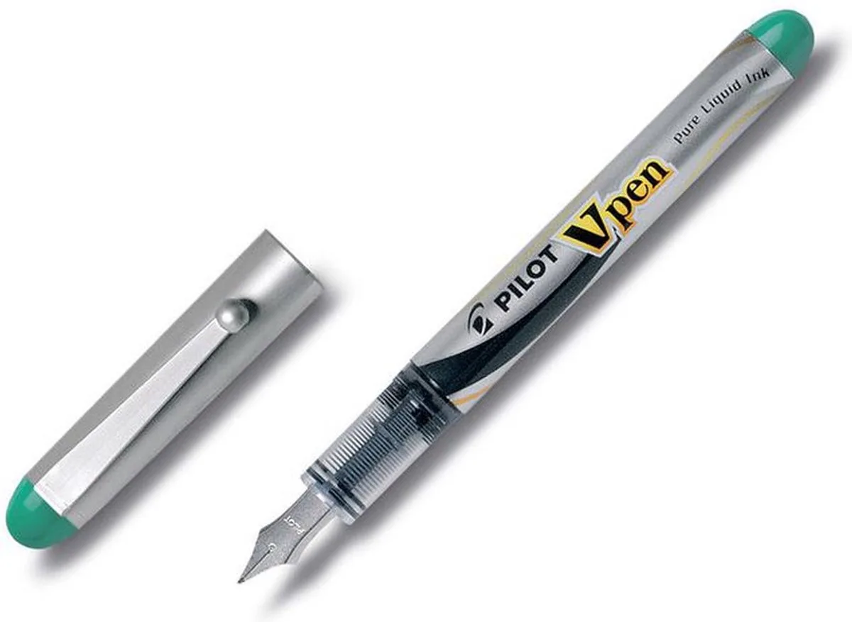 vulpen V-Pen Silver 12 stuks fra Pilot i Grøn – produktbillede
