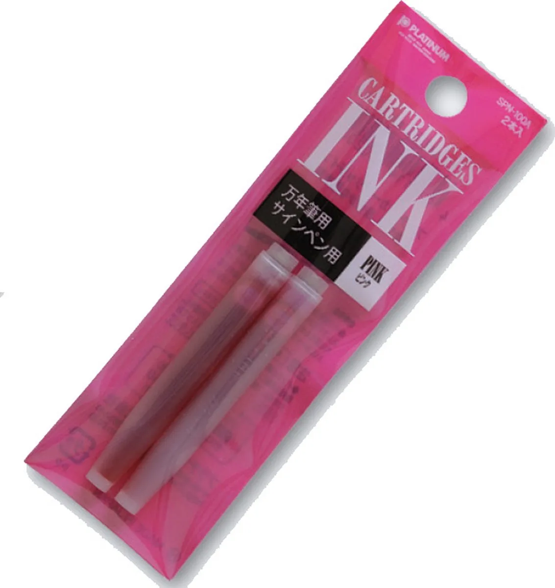 inktpatronen - vulpen - zakje met 2 patronen van Platinum in Roze – productfoto