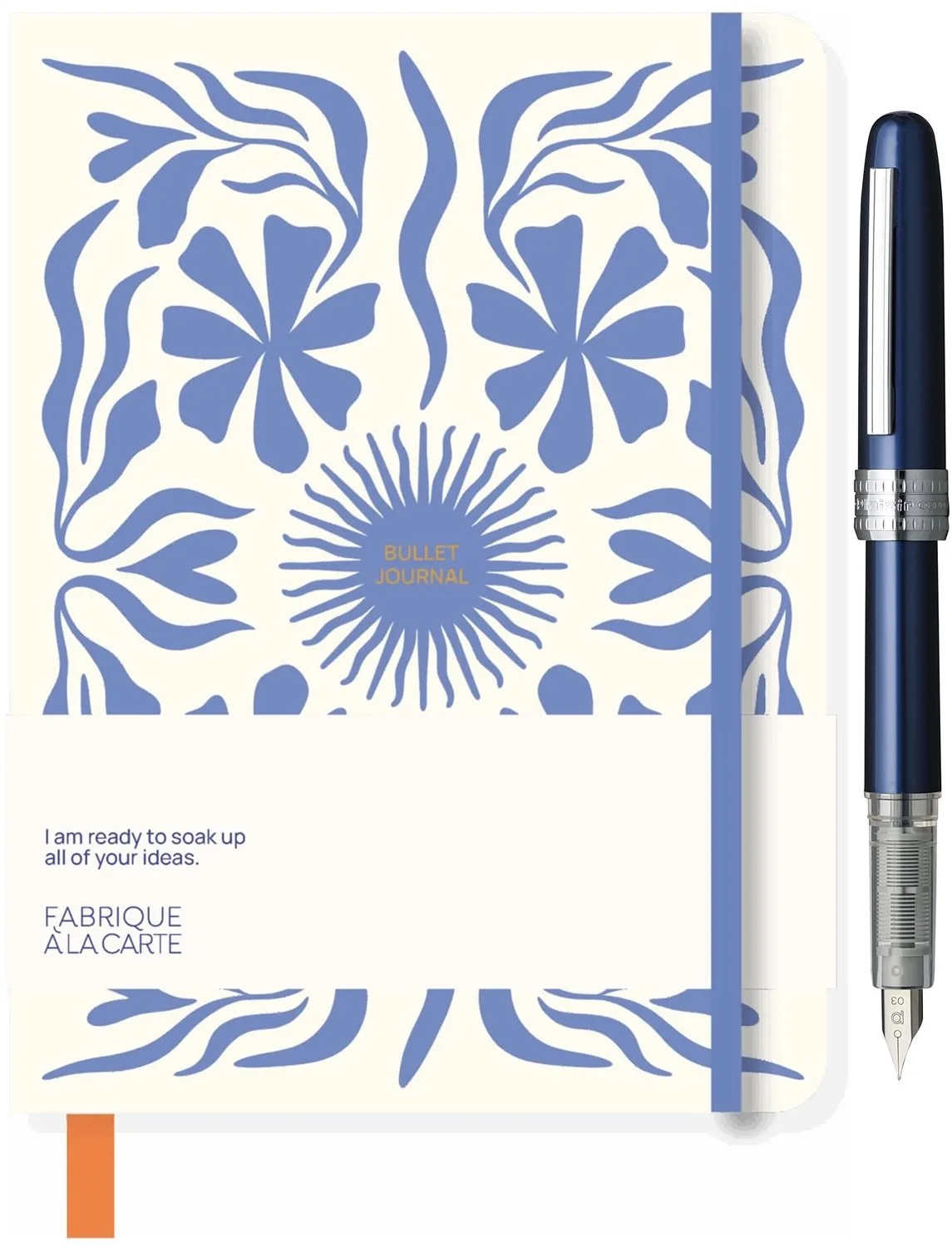 Plaisir - Vulpen Fine - Shell pack - Donkerblauw - Fabrique - Bullet Journal - Zon Flow Lavendel van Platinum in Blauw – productfoto